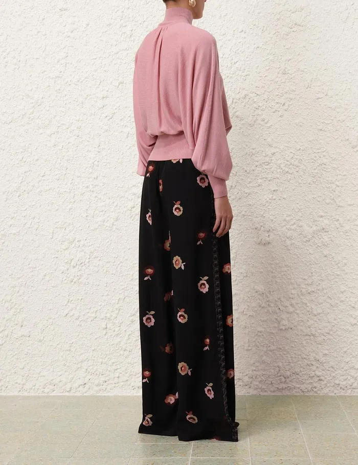 Women Knitwear Zimmermann Batwing Sweater Dusty Pink