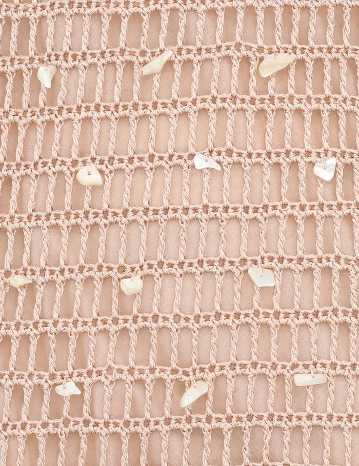 Women Knitwear Zimmermann Wylie Shell Crochet Midi Taupe