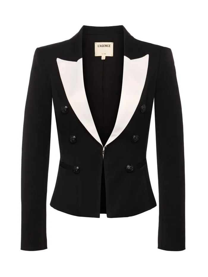 Women L039Agence Blazers and Jackets New Andalusia Blazer Blackwhite Women L039Agence Blazers and Jackets New Andalusia Blazer Blackwhite