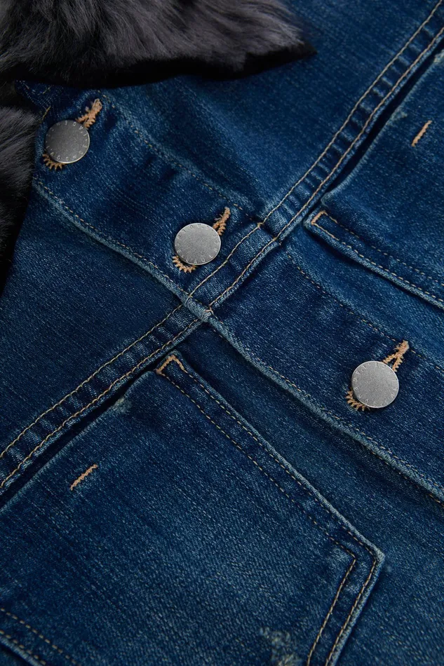 Women L039Agence Blazers and Jackets New Shea Shearling Denim Jacket Authentique Women L039Agence Blazers and Jackets New Shea Shearling Denim Jacket Authentique