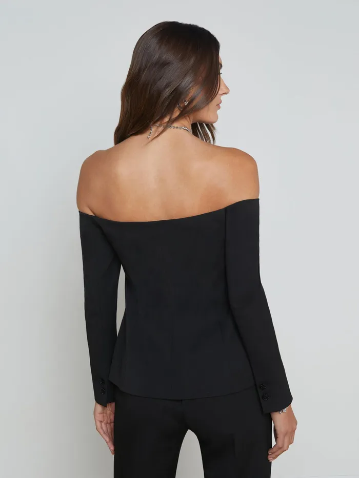 Women L039Agence Blouses and Tops Alice Blazer Top Black Women L039Agence Blouses and Tops Alice Blazer Top Black