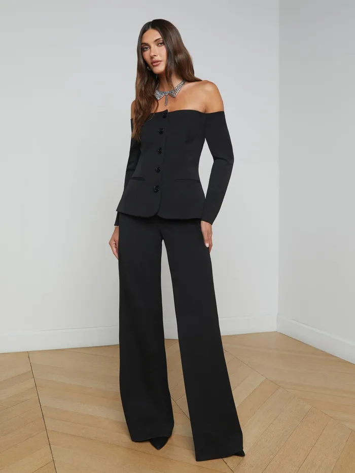 Women L039Agence Blouses and Tops Alice Blazer Top Black Women L039Agence Blouses and Tops Alice Blazer Top Black
