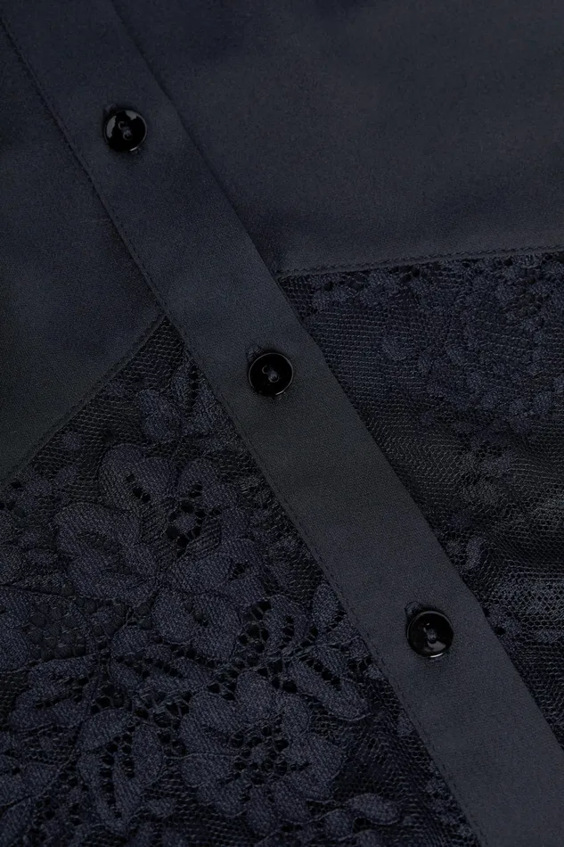 Women L039Agence Blouses and Tops Emmelina Lace TieNeck Blouse Black Women L039Agence Blouses and Tops Emmelina Lace TieNeck Blouse Black