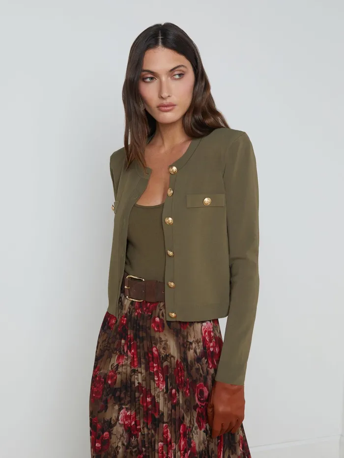 Women L039Agence Knitwear Toulouse Cardigan Pinegold Women L039Agence Knitwear Toulouse Cardigan Pinegold