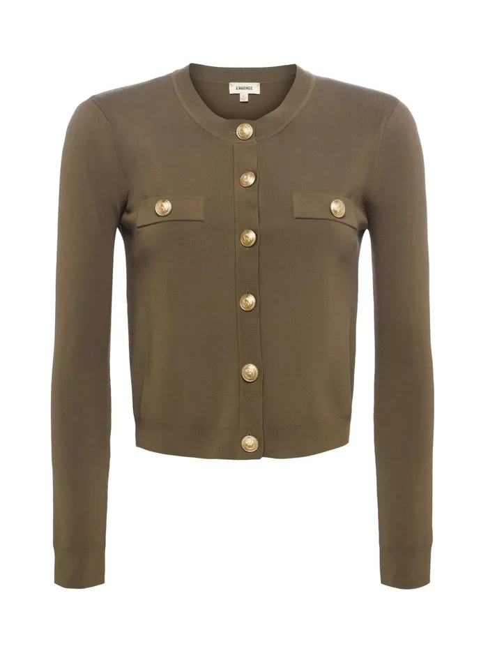 Women L039Agence Knitwear Toulouse Cardigan Pinegold Women L039Agence Knitwear Toulouse Cardigan Pinegold