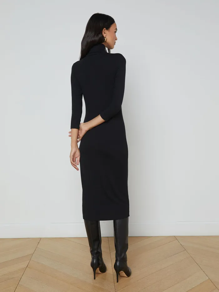 Women L039Agence Knitwear Voletta Turtleneck Knit Dress Black Women L039Agence Knitwear Voletta Turtleneck Knit Dress Black
