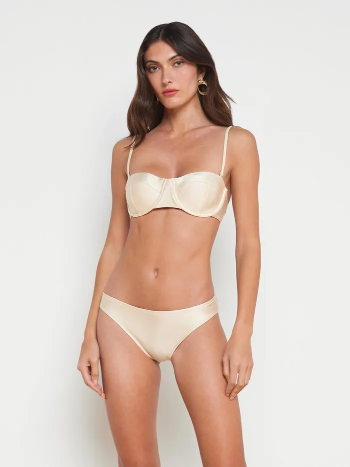 Women L039Agence Swimwear Nicole Bikini Bottom Champagne Women L039Agence Swimwear Nicole Bikini Bottom Champagne