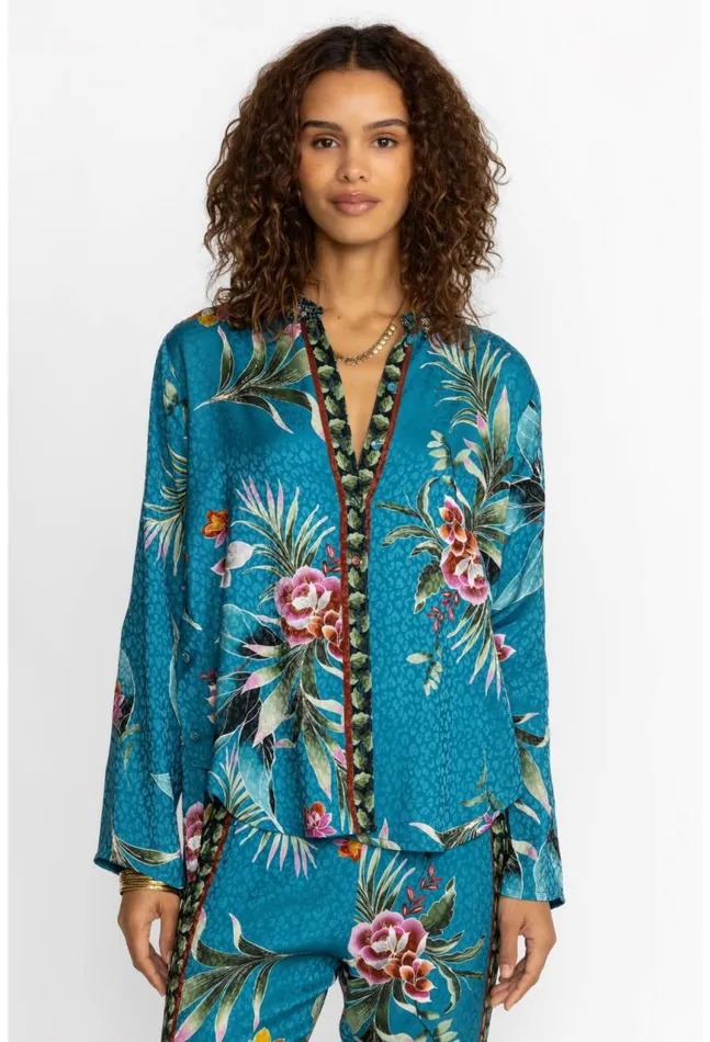 Women Lagoon Belinda Button Up Lagoon Johnny Was Tops