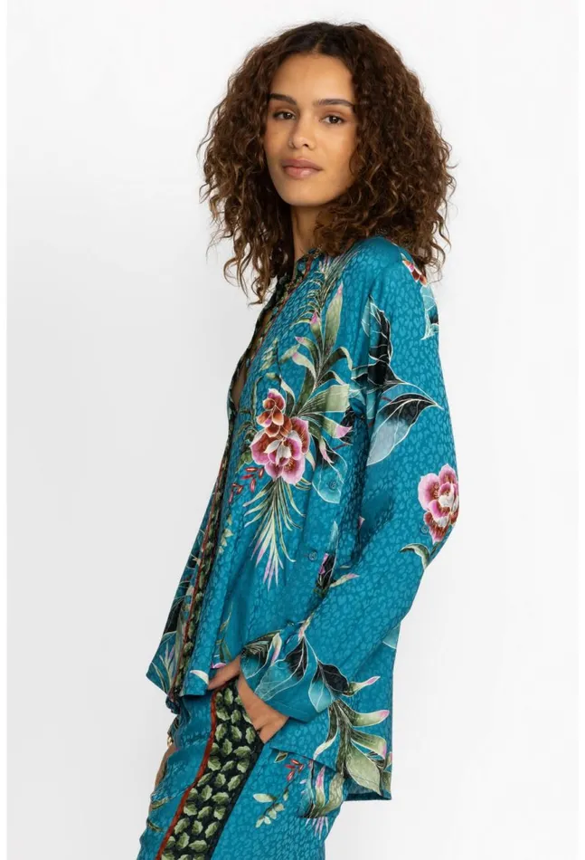 Women Lagoon Belinda Button Up Lagoon Johnny Was Tops