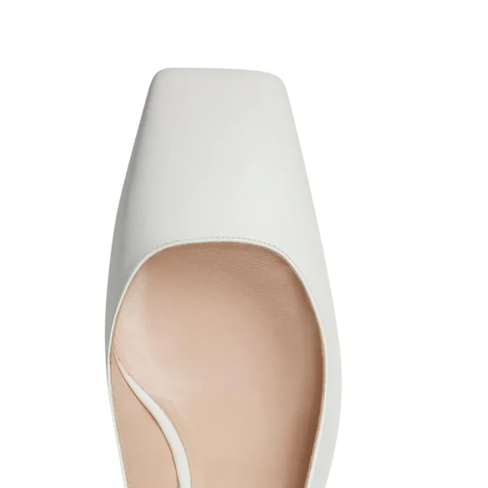 Women Leather Slingback White Fratelli Rossetti Dcollet Women Leather Slingback White Fratelli Rossetti Dcollet