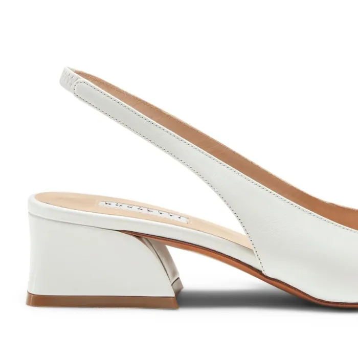 Women Leather Slingback White Fratelli Rossetti Dcollet Women Leather Slingback White Fratelli Rossetti Dcollet