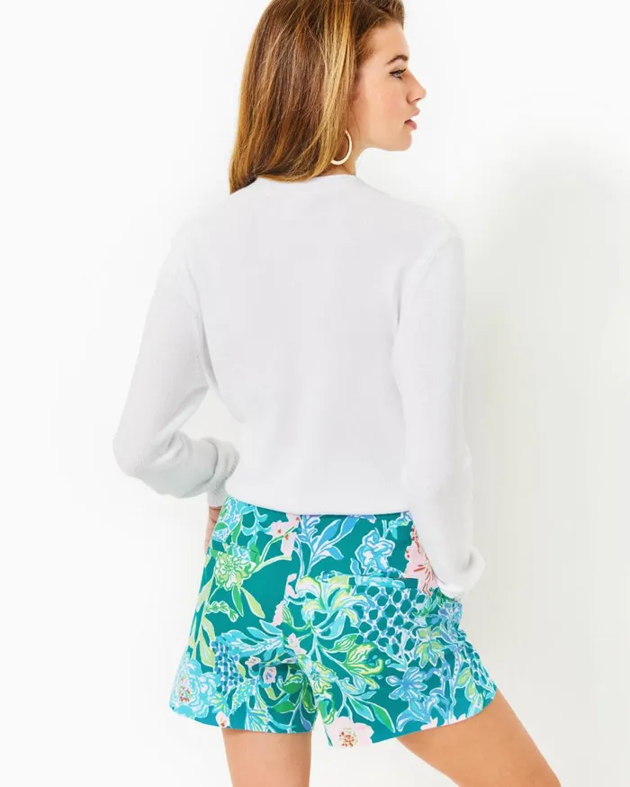 Women Lilly Pulitzer Bottoms 5034 Callahan Mid Rise Short Multi Hot On The Vine