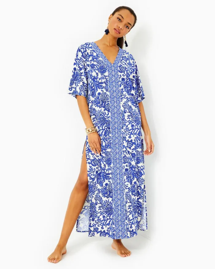 Women Lilly Pulitzer Swim Remelle Maxi CoverUp Deeper Coconut Ride With Me Engineered Coverup Women Lilly Pulitzer Swim Remelle Maxi CoverUp Deeper Coconut Ride With Me Engineered Coverup
