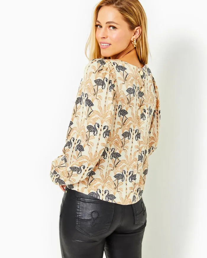 Women Lilly Pulitzer Tops Everglade Long Sleeve Top Deeper Coconut Lil Stir It Up Women Lilly Pulitzer Tops Everglade Long Sleeve Top Deeper Coconut Lil Stir It Up