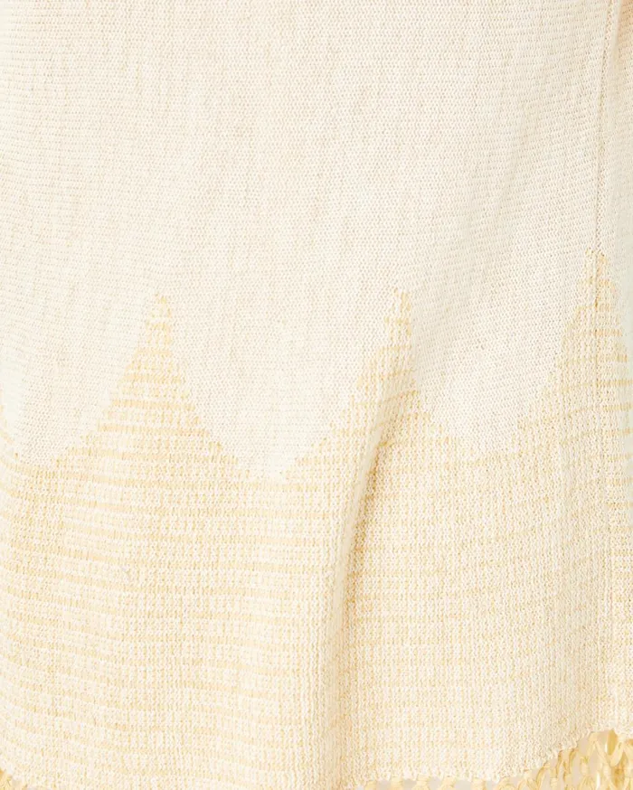 Women Lilly Pulitzer Tops Tatum Long Fringe Hem Cardigan Gold Metallic