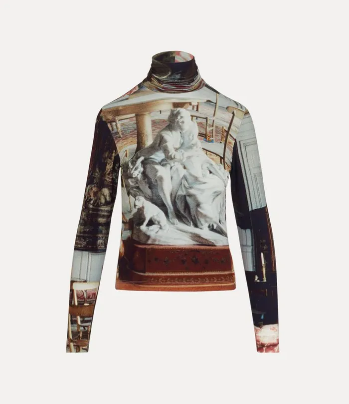 Women Long Sleeve Turtle Neck Salon Vivienne Westwood Tops And Shirts