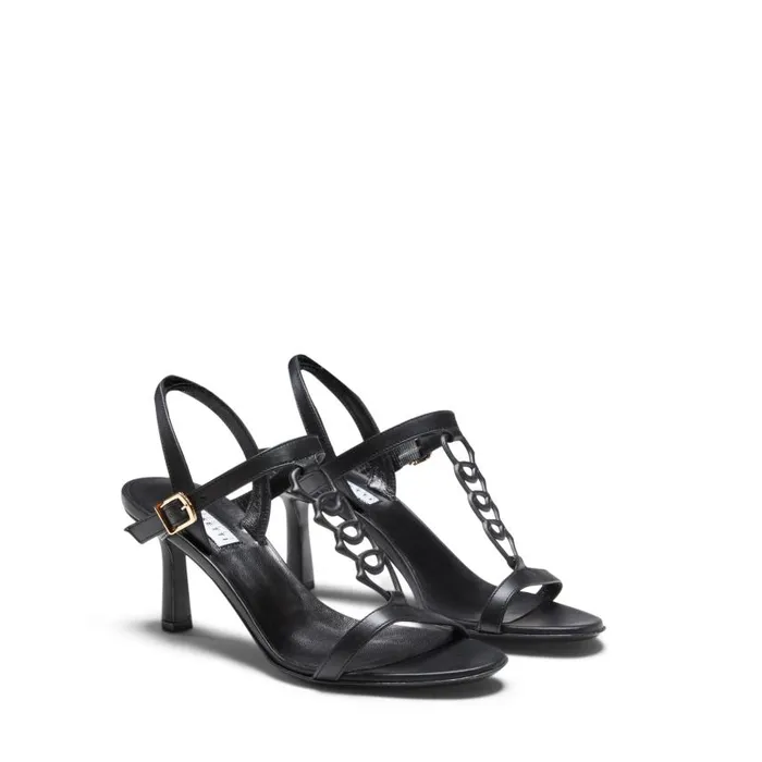 Women Magenta Leather Sandal Black Fratelli Rossetti Sandals