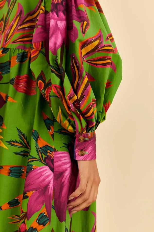 Women Maxi Dresses Farm Rio Maxi Flowers Organic Cotton Maxi Dress