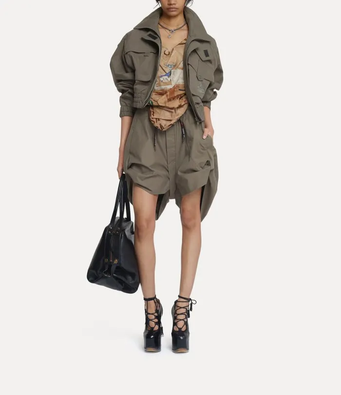 Women Memphis Cropped Bomber Jacket Khaki Vivienne Westwood Coats And Jackets Women Memphis Cropped Bomber Jacket Khaki Vivienne Westwood Coats And Jackets