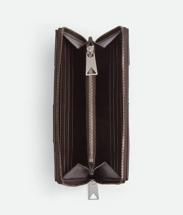 WomenMen Bottega Veneta Long Wallets Cassette Zip Around Wallet Fondant