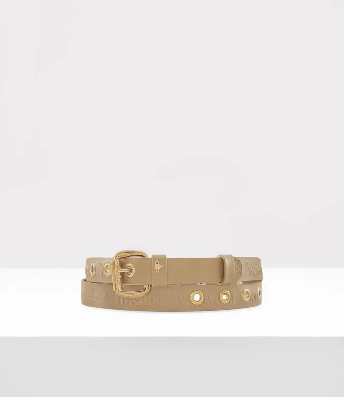 WomenMen Carolina Belt Goldnebbiabeigeleather Vivienne Westwood Belts And Harnesses