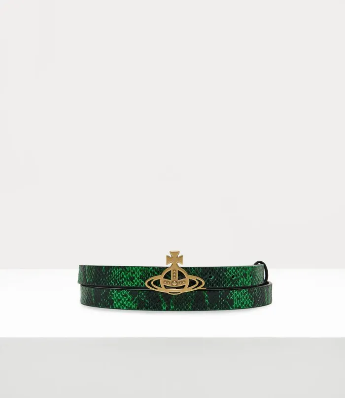 WomenMen Small Line Orb Buckle Belt Green Vivienne Westwood Belts And Harnesses