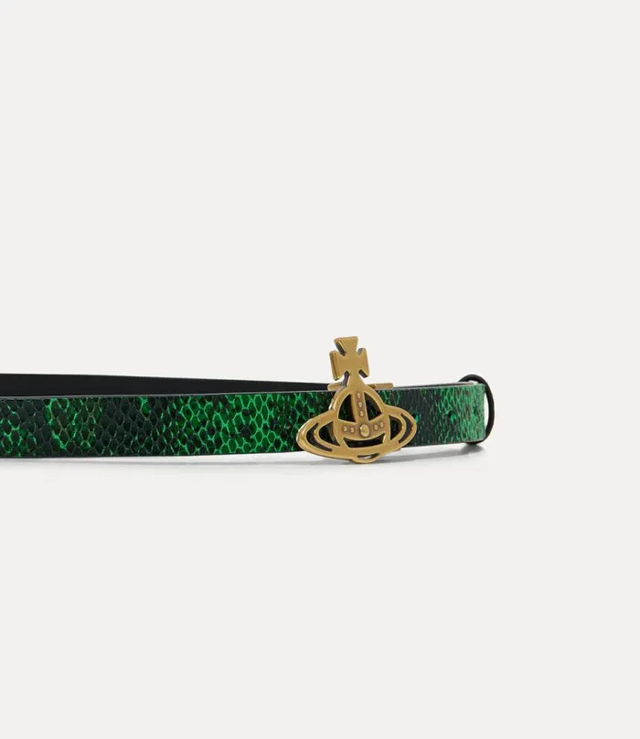 WomenMen Small Line Orb Buckle Belt Green Vivienne Westwood Belts And Harnesses
