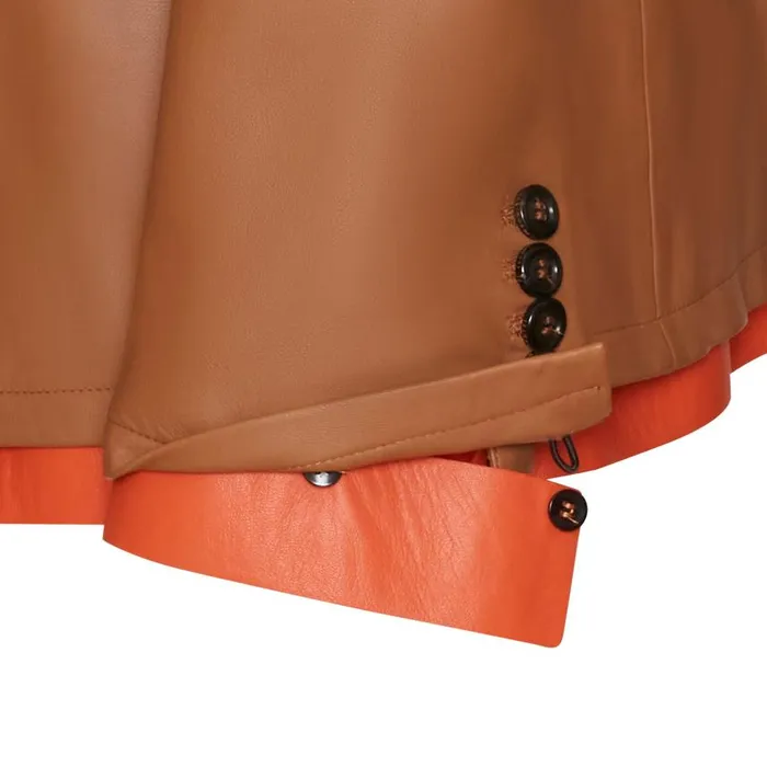 Women Nappa Leather Blazer With Contrasting Edging Tan Fratelli Rossetti View All Women Nappa Leather Blazer With Contrasting Edging Tan Fratelli Rossetti View All