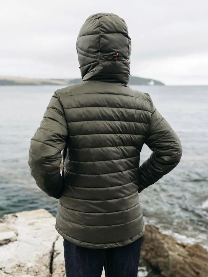 Women Nimbus Hooded Jacket Dark Olive Finisterre Jackets Coats and Gilets
