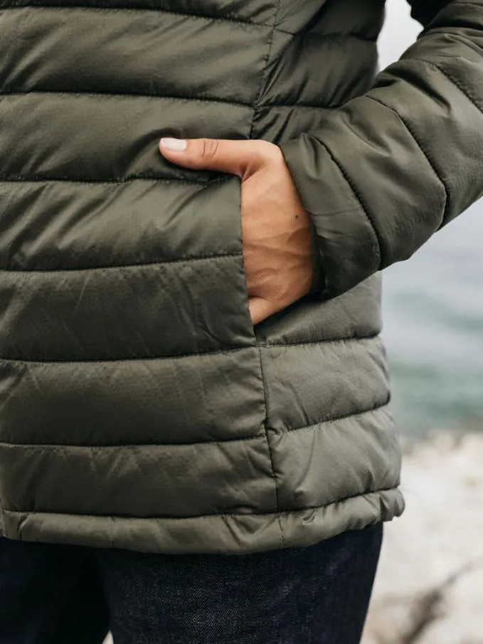 Women Nimbus Hooded Jacket Dark Olive Finisterre Jackets Coats and Gilets