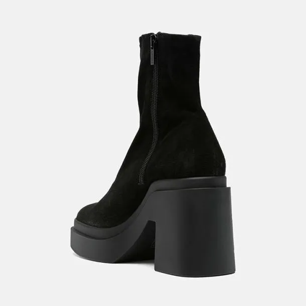 Women NINA Suede Stretch Black Clergerie Ankle Boots