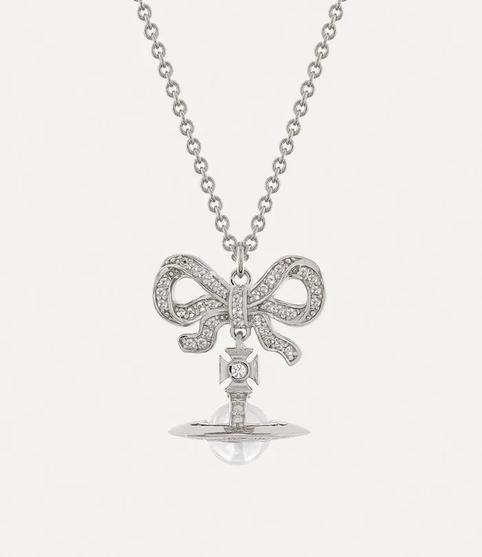 Women Octavie Pendant Necklace Platinumwhiteclearcz Vivienne Westwood Necklaces
