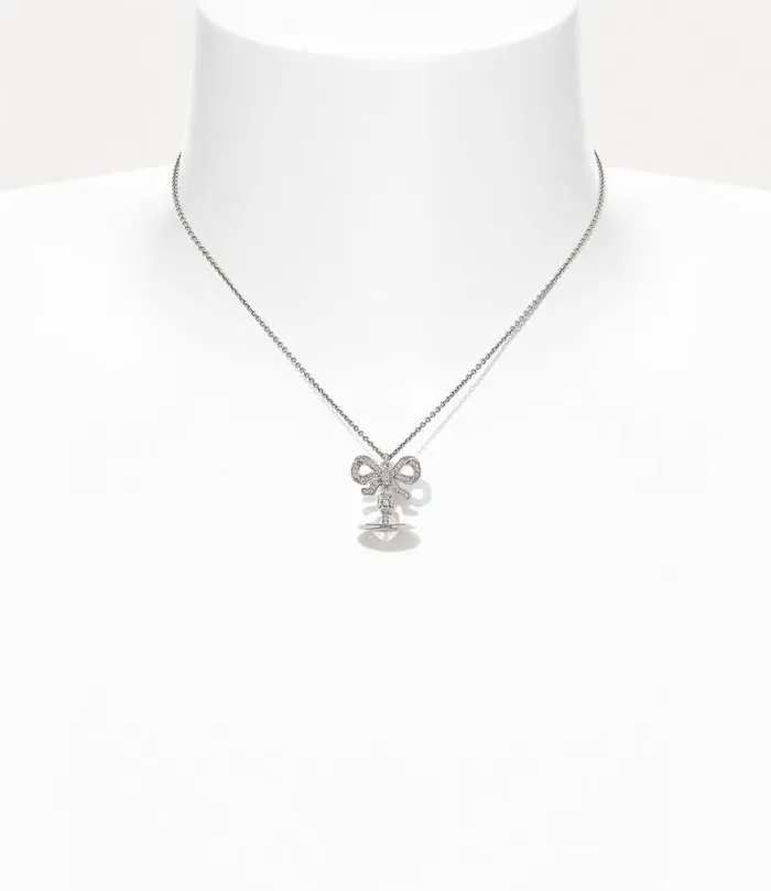 Women Octavie Pendant Necklace Platinumwhiteclearcz Vivienne Westwood Necklaces