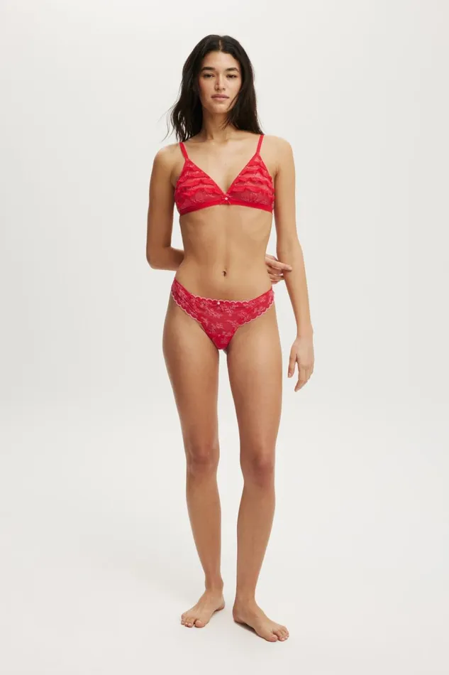 Women Panties Cotton On Layla Lace G String Brief Cherry Pie