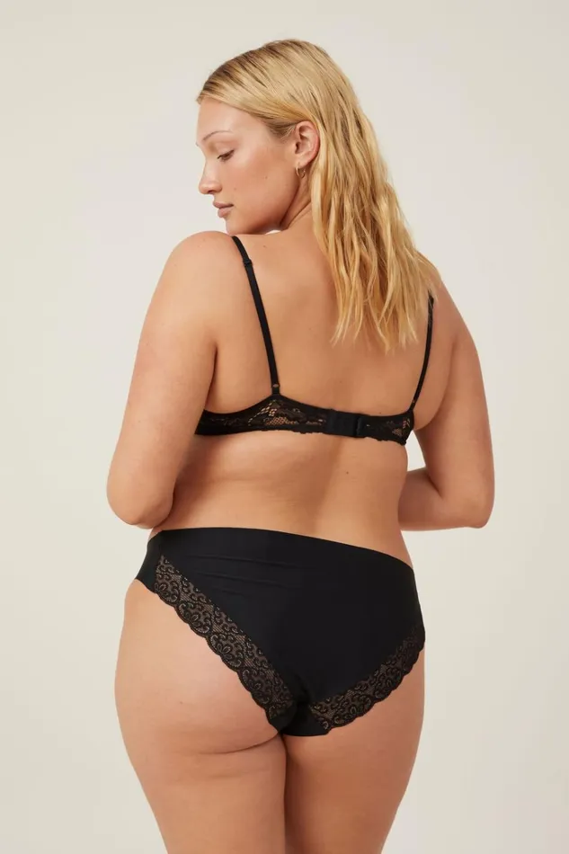 Women Panties Cotton On Party Pants Seamless Bikini Brief Black Women Panties Cotton On Party Pants Seamless Bikini Brief Black