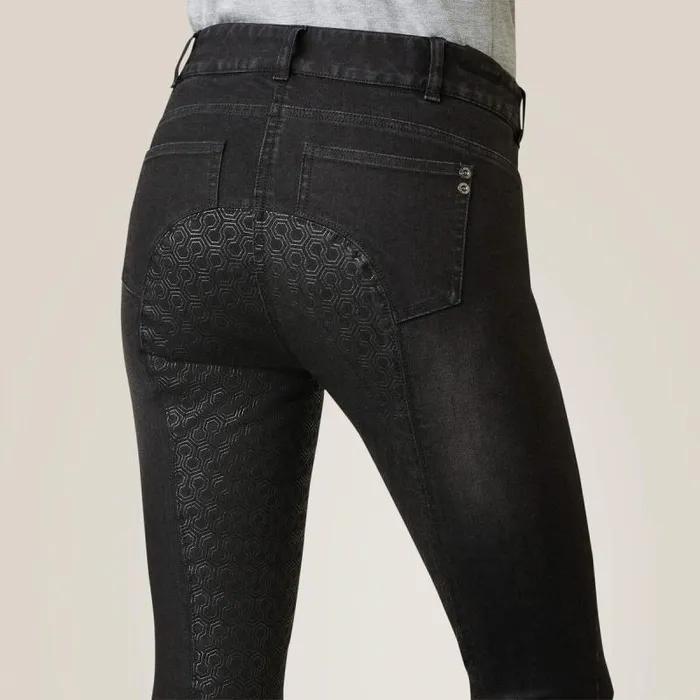 Women Pants and Shorts Ariat Halo B Denim Full Seat Breech Black Rinse Women Pants and Shorts Ariat Halo B Denim Full Seat Breech Black Rinse