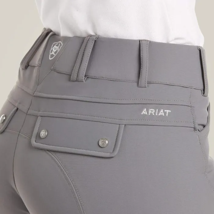 Women Pants and Shorts Ariat Tri Factor Grip Knee Patch Breech Plum Grey Women Pants and Shorts Ariat Tri Factor Grip Knee Patch Breech Plum Grey