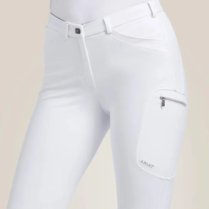 Women Pants and Shorts Ariat Triton Grip Knee Patch Breech White Women Pants and Shorts Ariat Triton Grip Knee Patch Breech White