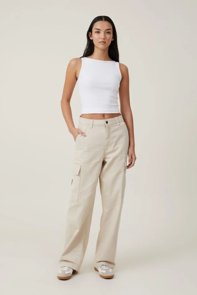 Women Pants Cotton On Bobbie Cargo Pant Stone