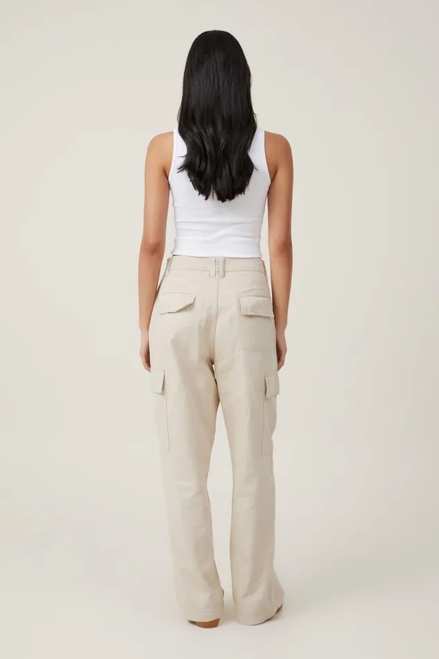 Women Pants Cotton On Bobbie Cargo Pant Stone Women Pants Cotton On Bobbie Cargo Pant Stone