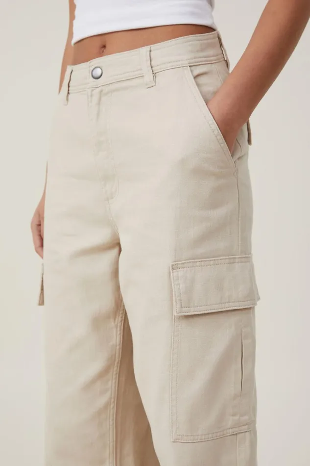 Women Pants Cotton On Bobbie Cargo Pant Stone Women Pants Cotton On Bobbie Cargo Pant Stone