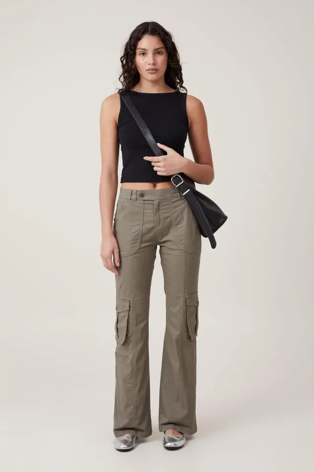 Women Pants Cotton On Bootleg Cargo Pant Woodland
