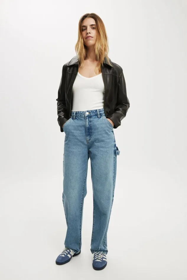 Women Pants Cotton On Carpenter Jean Surfers Blue