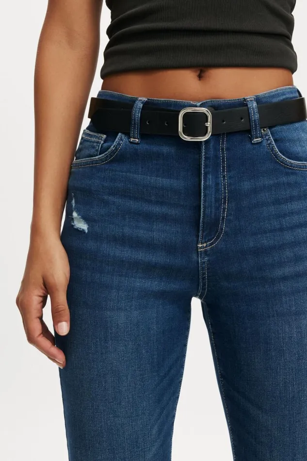 Women Pants Cotton On High Rise Skinny Jean Texas Blue Worn Women Pants Cotton On High Rise Skinny Jean Texas Blue Worn