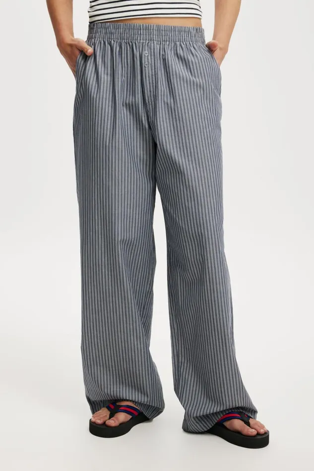 Women Pants Cotton On Noah Pant Kylie Stripe Blue Slate