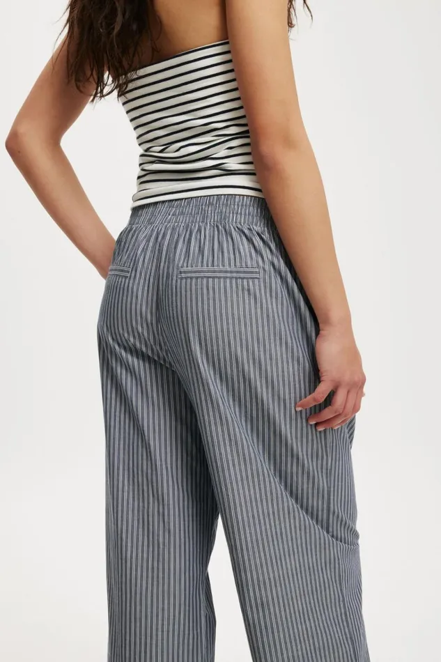 Women Pants Cotton On Noah Pant Kylie Stripe Blue Slate