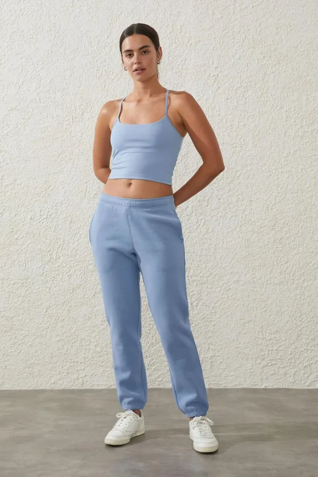 Women Pants Cotton On Plush Essential Gym Sweatpant Forever Blue