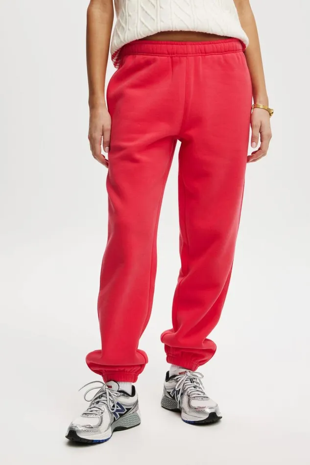 Women Pants Cotton On Plush Essential Gym Sweatpant Frenchie Red Women Pants Cotton On Plush Essential Gym Sweatpant Frenchie Red