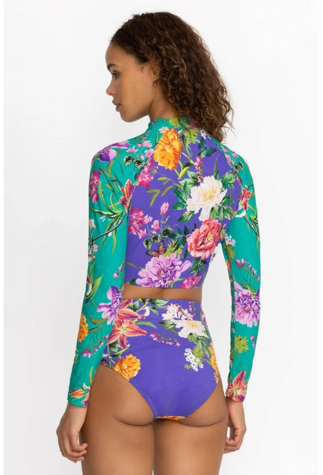 Women Peacock Goza CrissCross Bikini Bottom Peacock Goza Johnny Was Swim and Resort