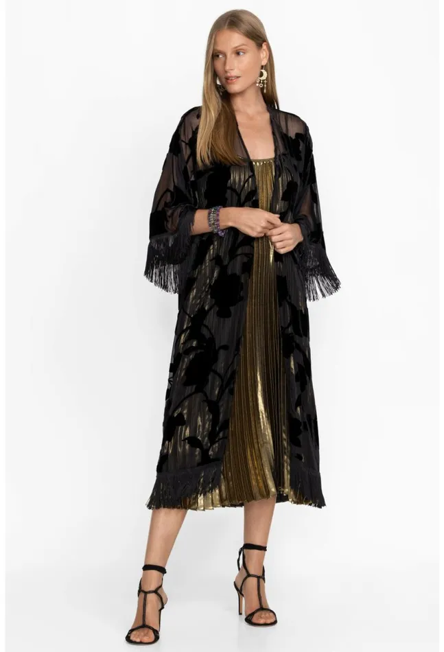 Women Queen Silk Kimono Black Johnny Was Kimonos